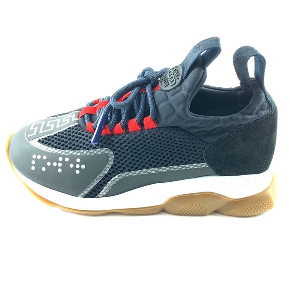 Versace Cross Chainer mesh, neoprene suede sneaker NWT Versace Cross Chainer mesh, neoprene suede sneaker NWT